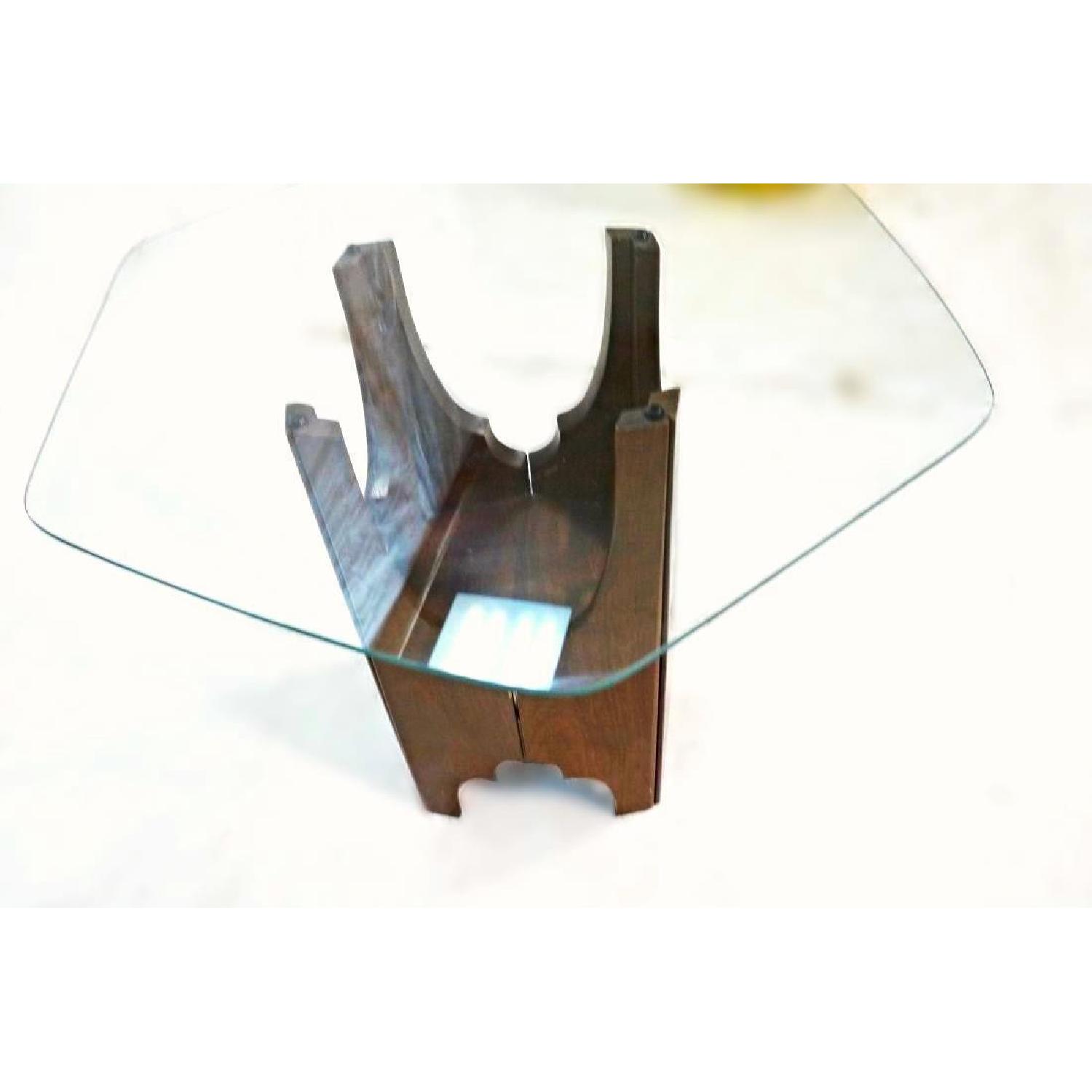 Harvey Probber Mid Century Modern Glass Top Side Table - image-2