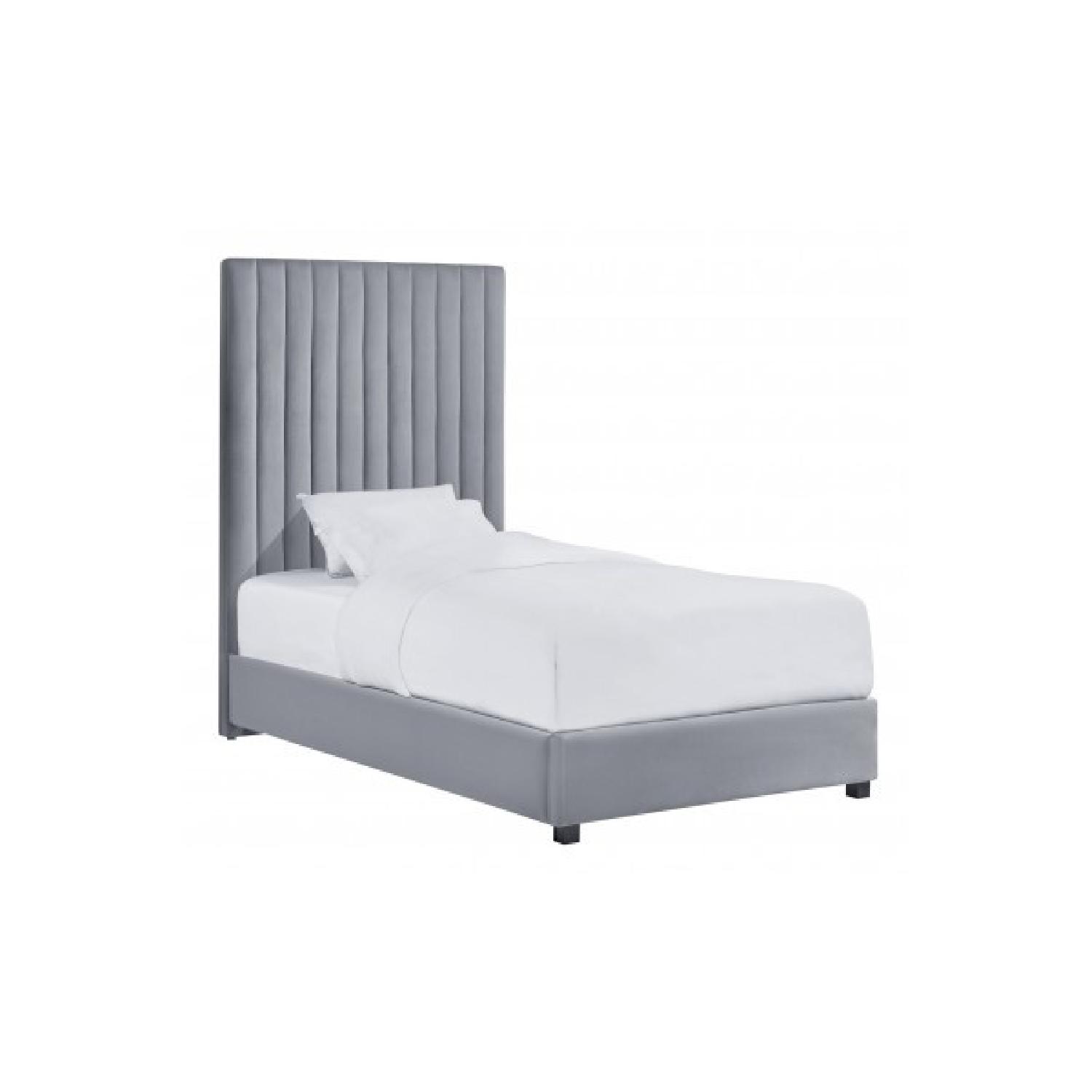TOV Furniture Arabelle Grey Twin Bed AptDeco