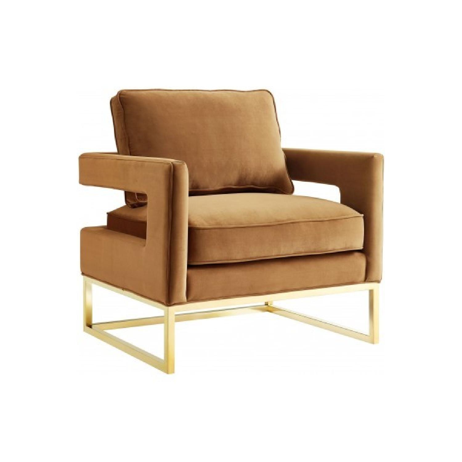 TOV Furniture Avery Cognac Velvet Chair - image-2