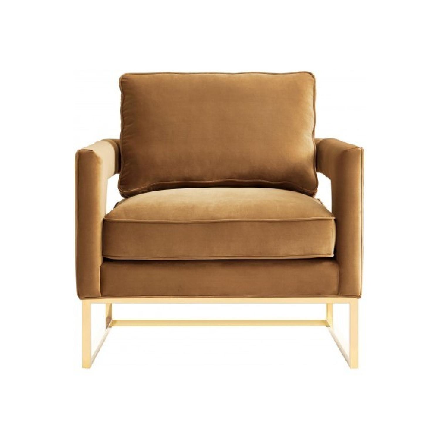 TOV Furniture Avery Cognac Velvet Chair - image-0