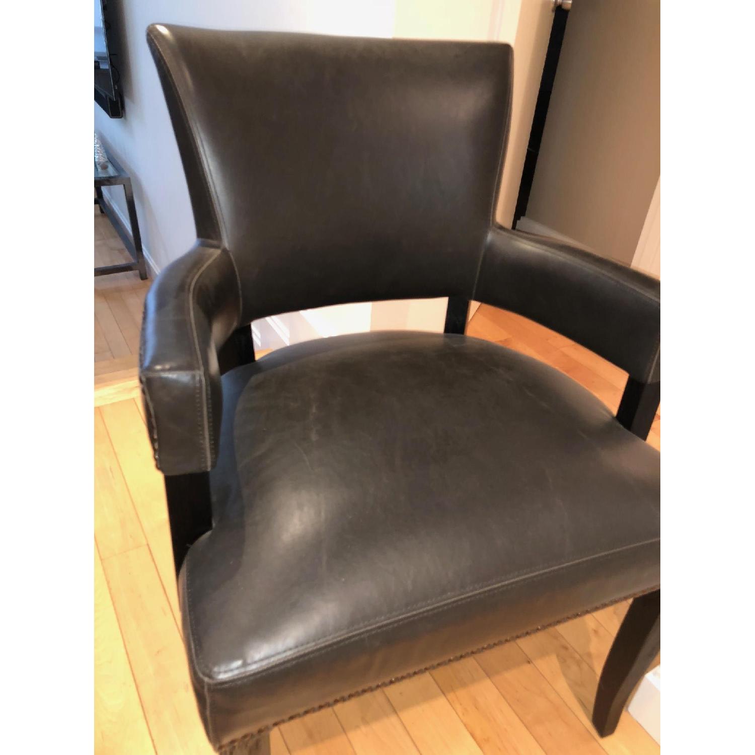 Arhaus Fallyn Leather Dining Chair - AptDeco