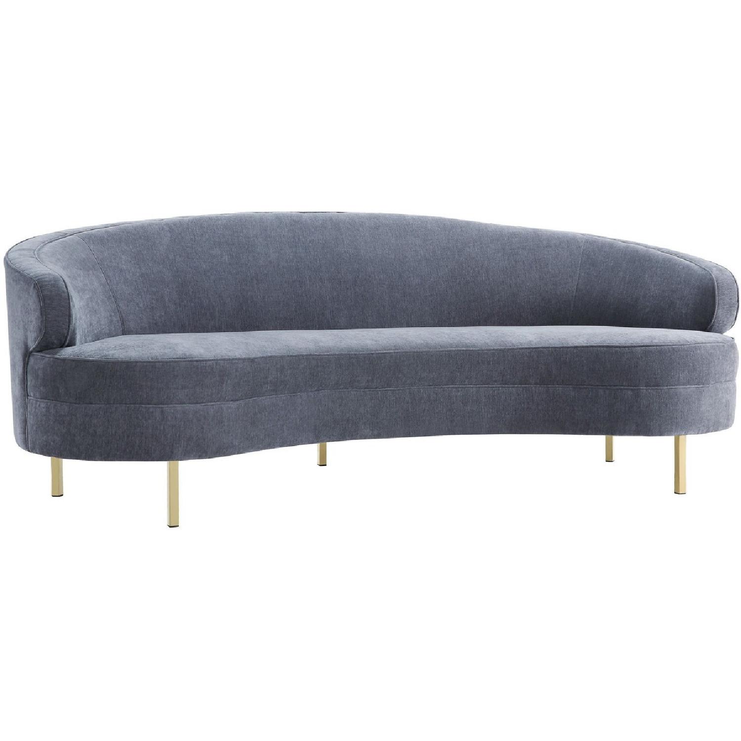 Baila Gray Velvet Sofa