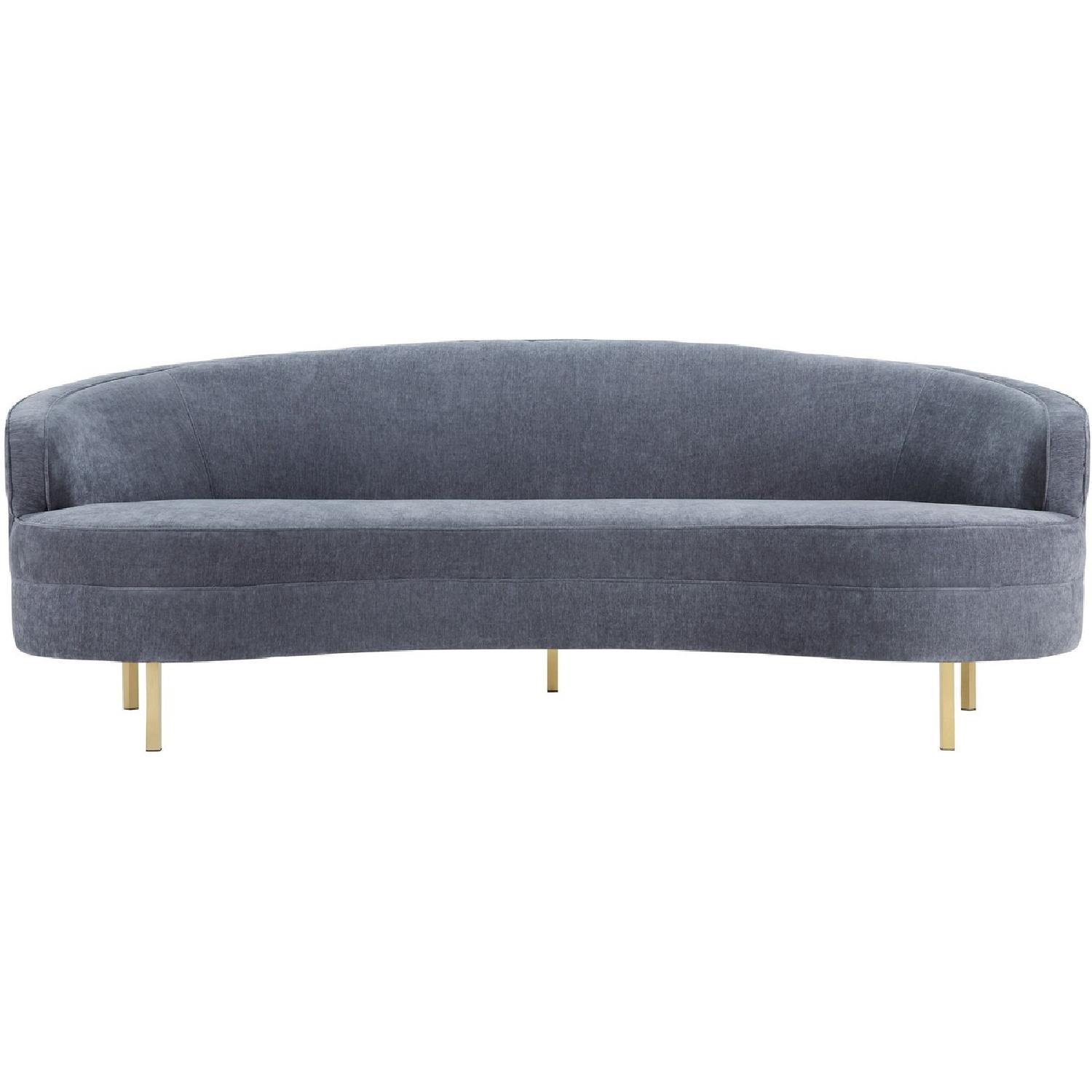Baila Gray Velvet Sofa - Thumbnail 4