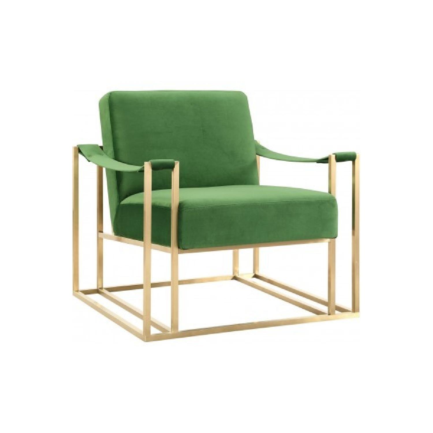 TOV Furniture Baxter Green Velvet Chair - image-2