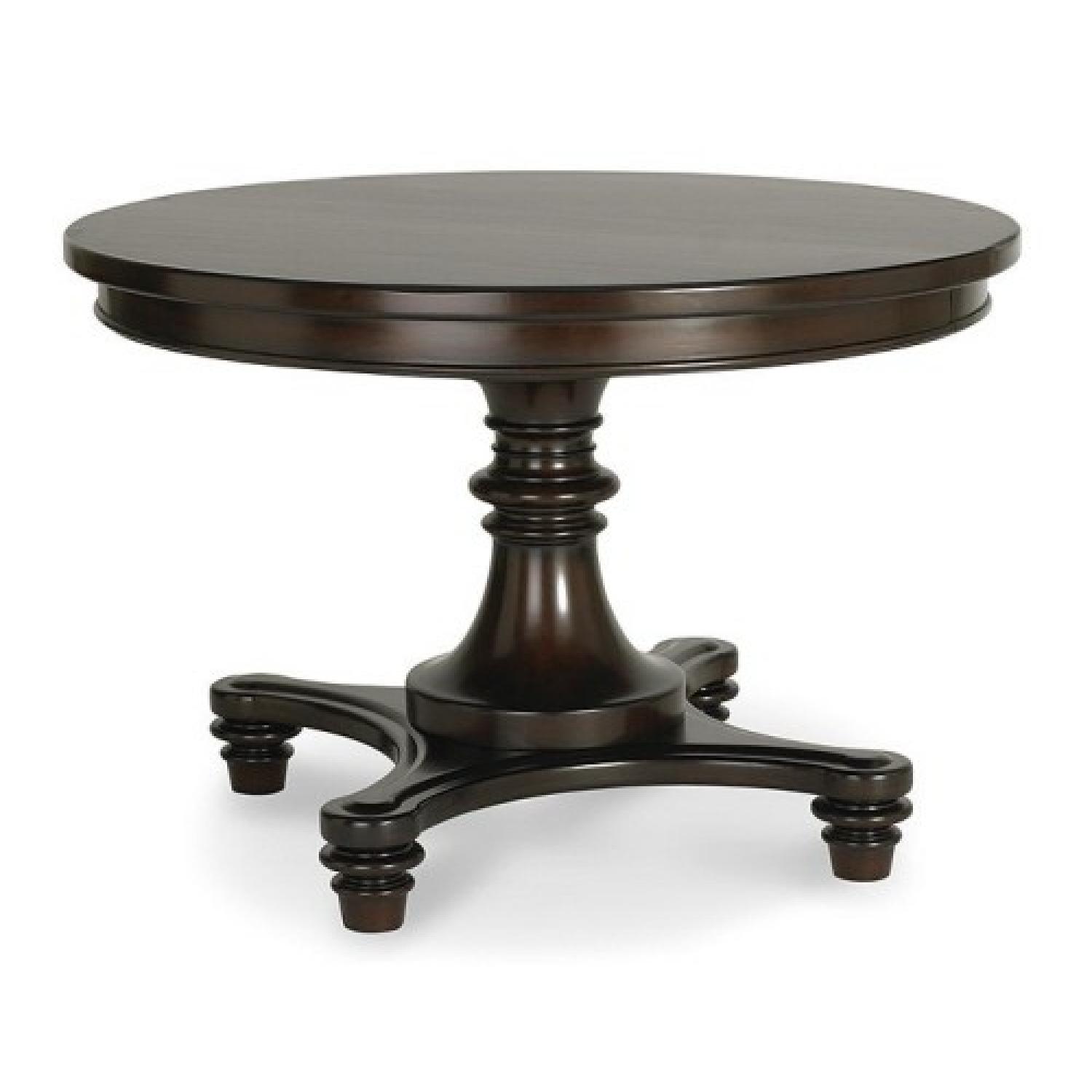 Pottery Barn Montego Style Round Dining Table AptDeco