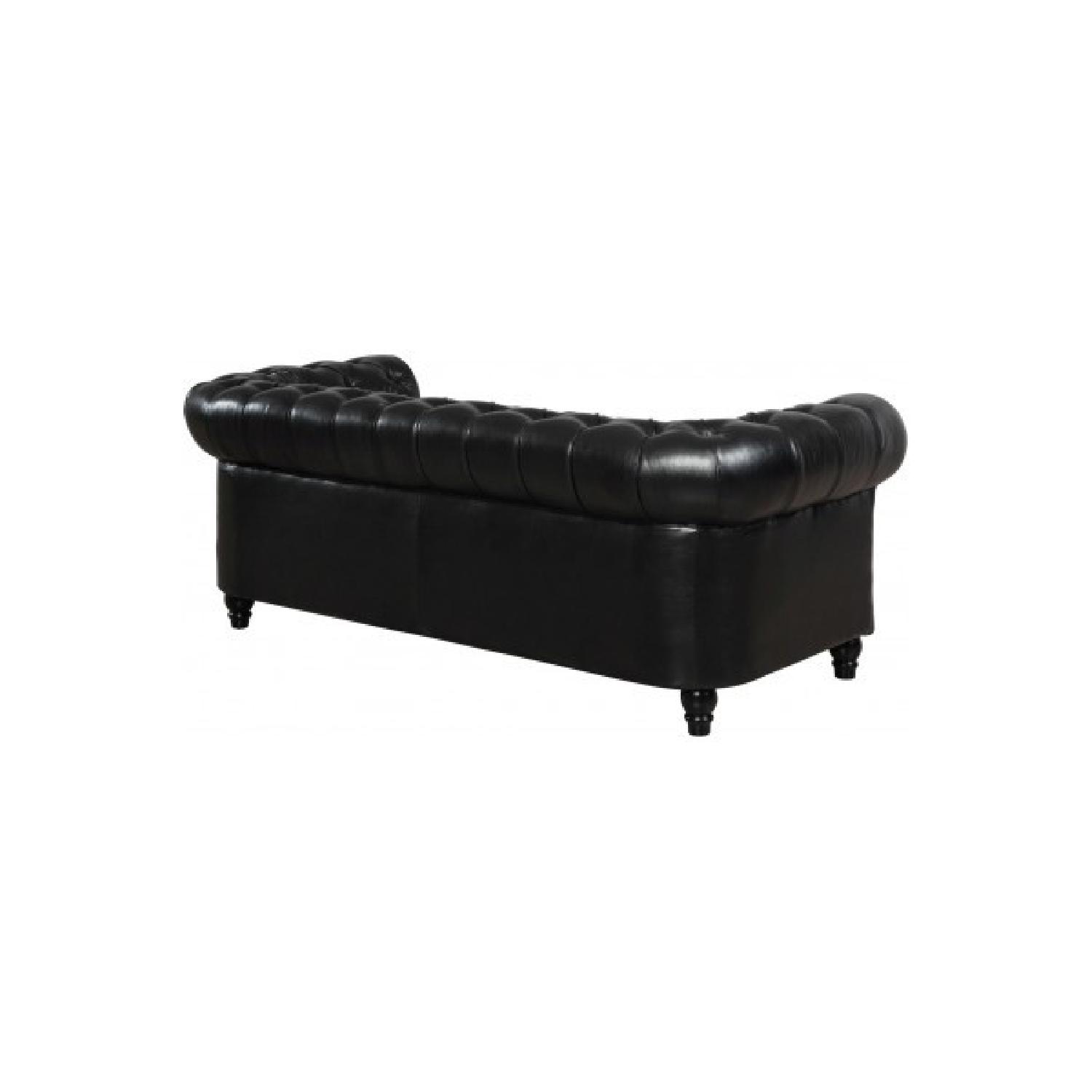TOV Furniture Zahara Black Leather Sofa - image-2