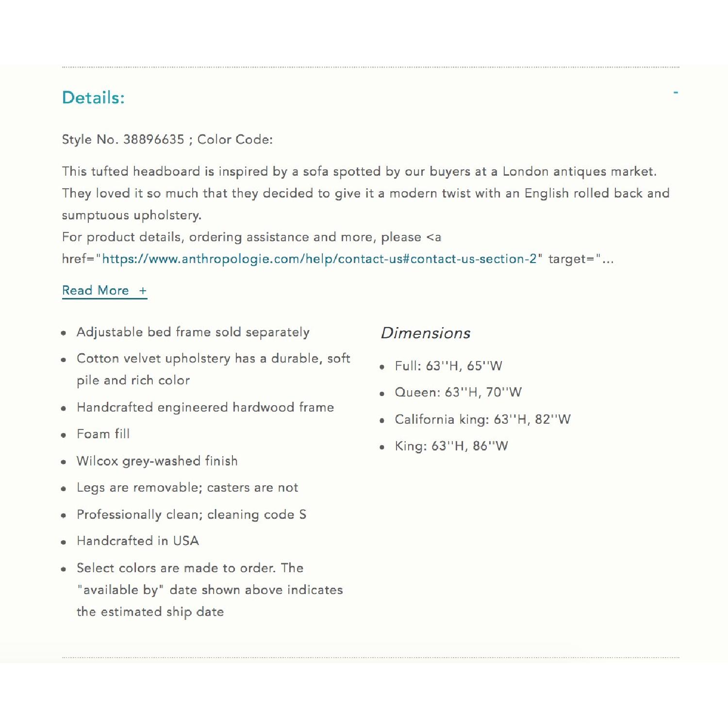 Anthropologie Emerald Green Velvet Tufted Headboard - image-4