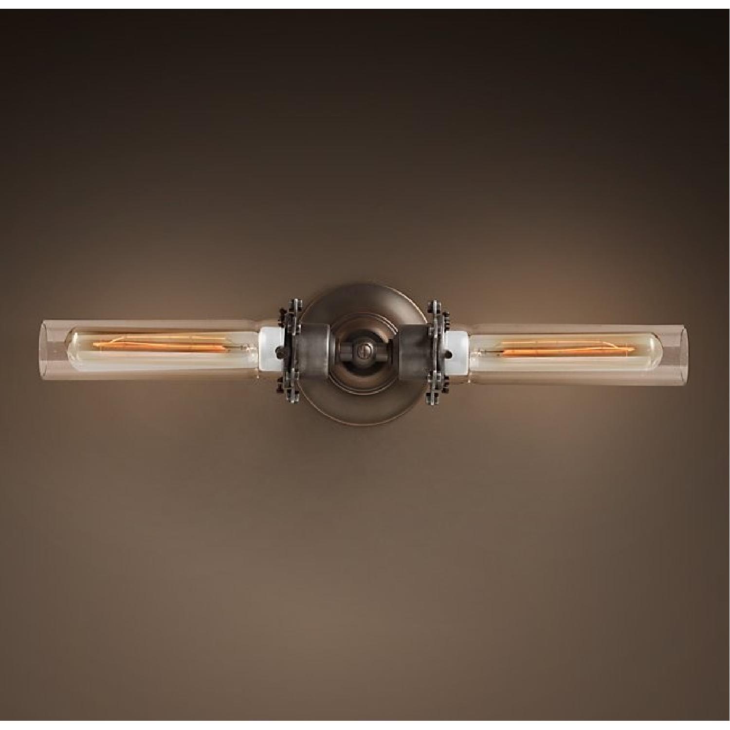 Restoration Hardware Edison Caged Inline Double Sconce - image-6