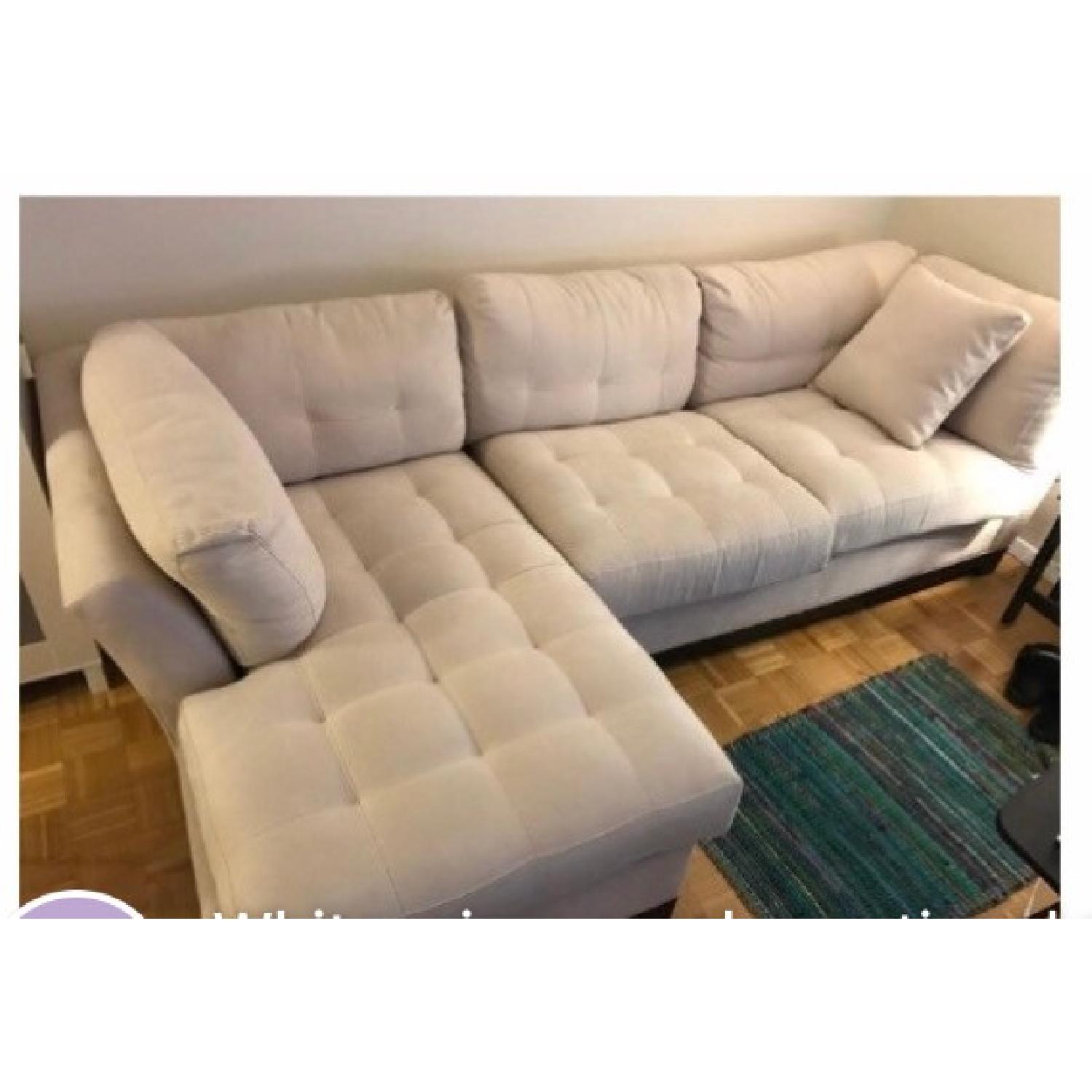 Rooms To Go Microsuede 2-Piece Sectional Sofa - image-3