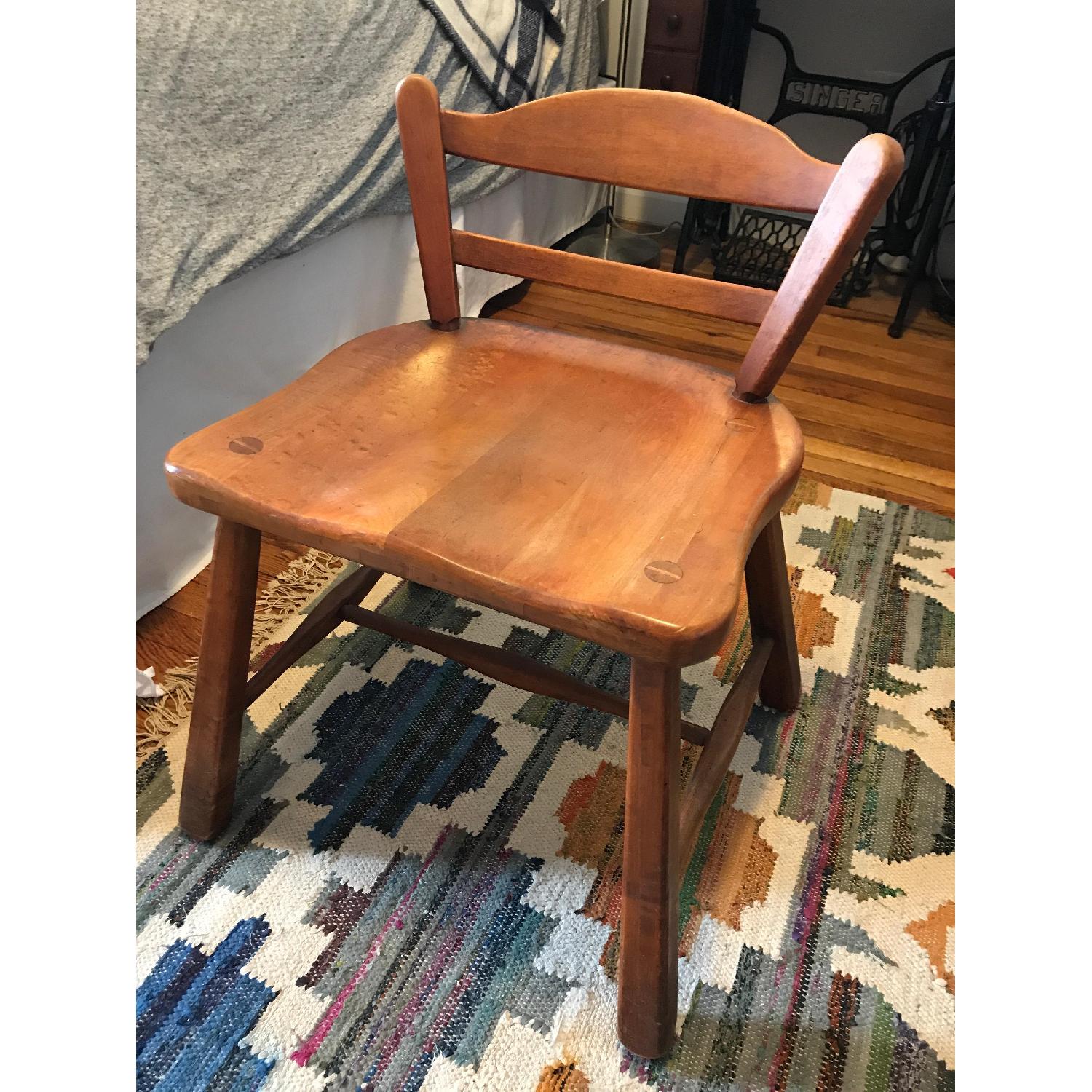 Mid-Century Modern Solid Wood Accent Chair - image-1