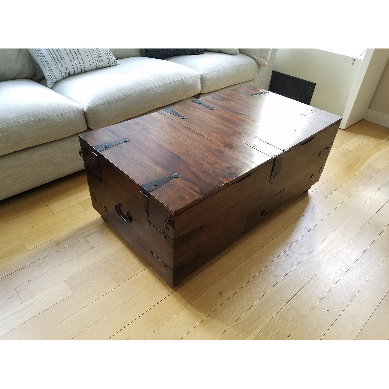 Crate & Barrel Taka Trunk Coffee Table - image-1