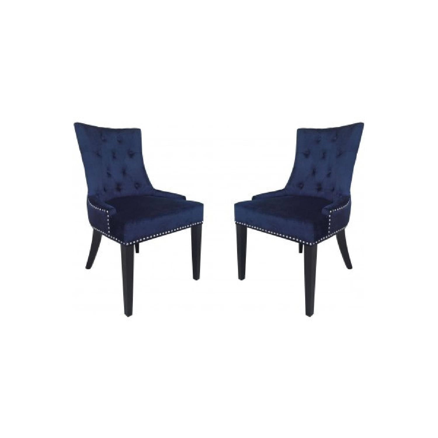 TOV Furniture Uptown Navy Velvet Dining Chair - image-1