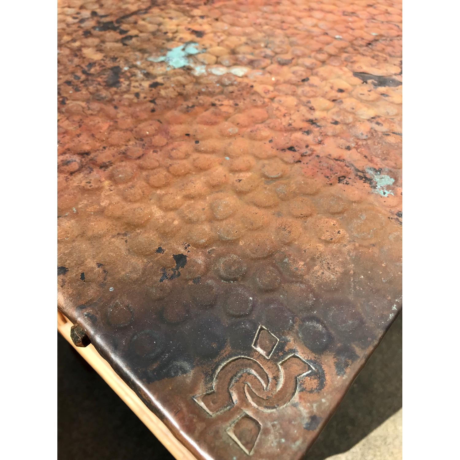 ABC Carpet & Home Copper-Top Handmade Mexican Wood SideTable - image-3