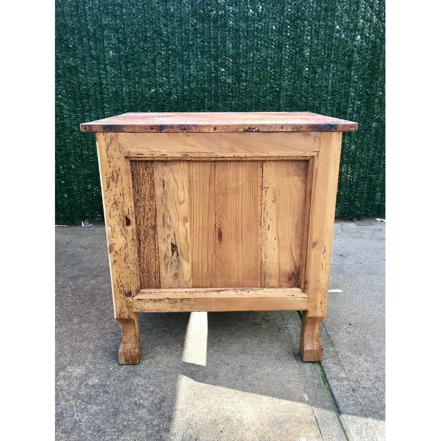 ABC Carpet & Home Copper-Top Handmade Mexican Wood SideTable - image-4