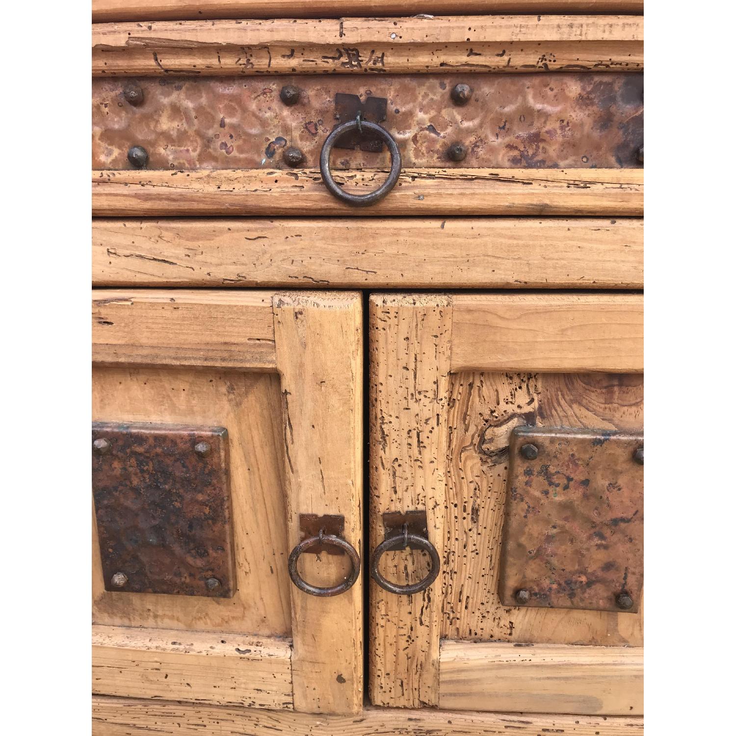ABC Carpet & Home Copper-Top Handmade Mexican Wood SideTable - image-7