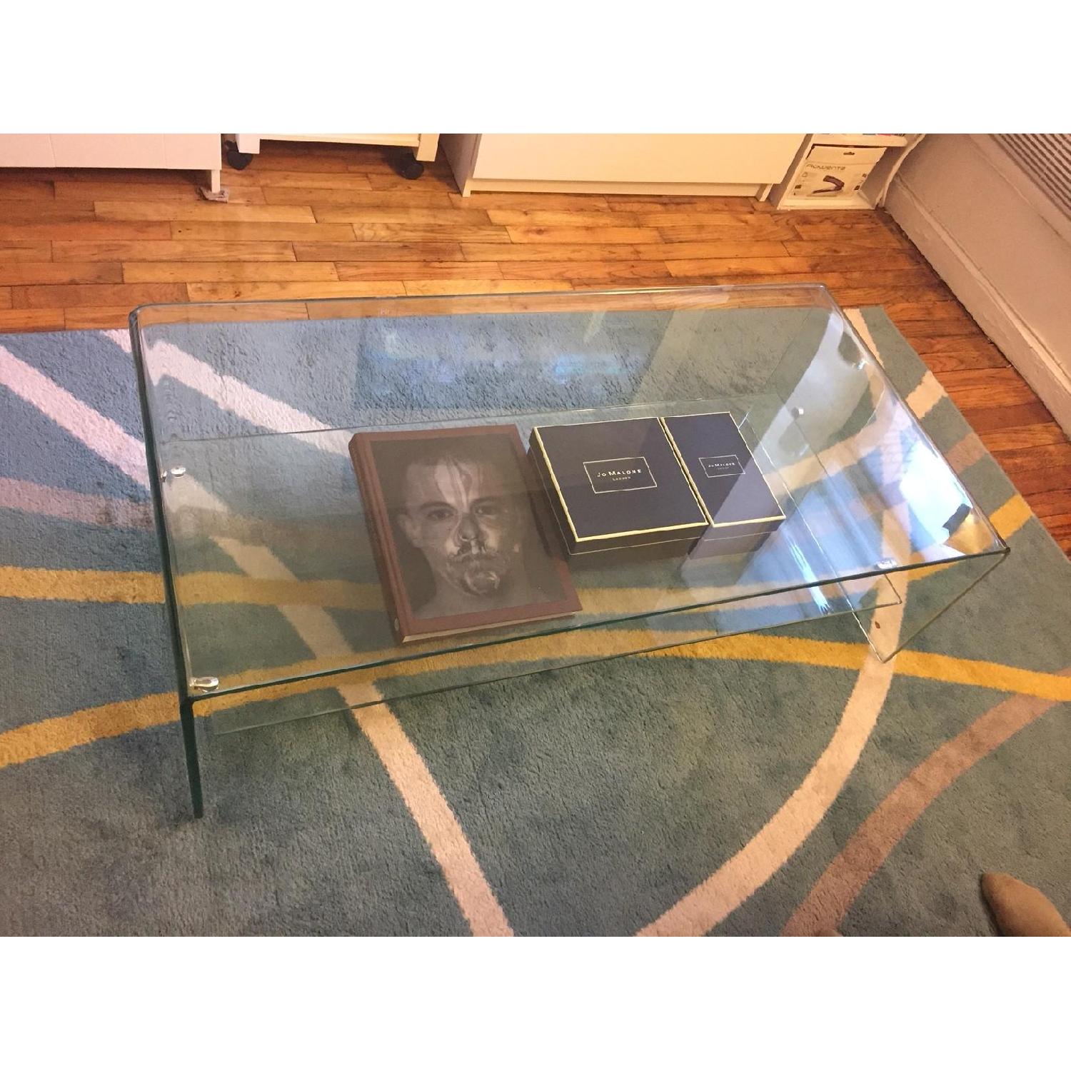Christopher Knight Home Ramona Glass Coffee Table w/ Shelf - image-5