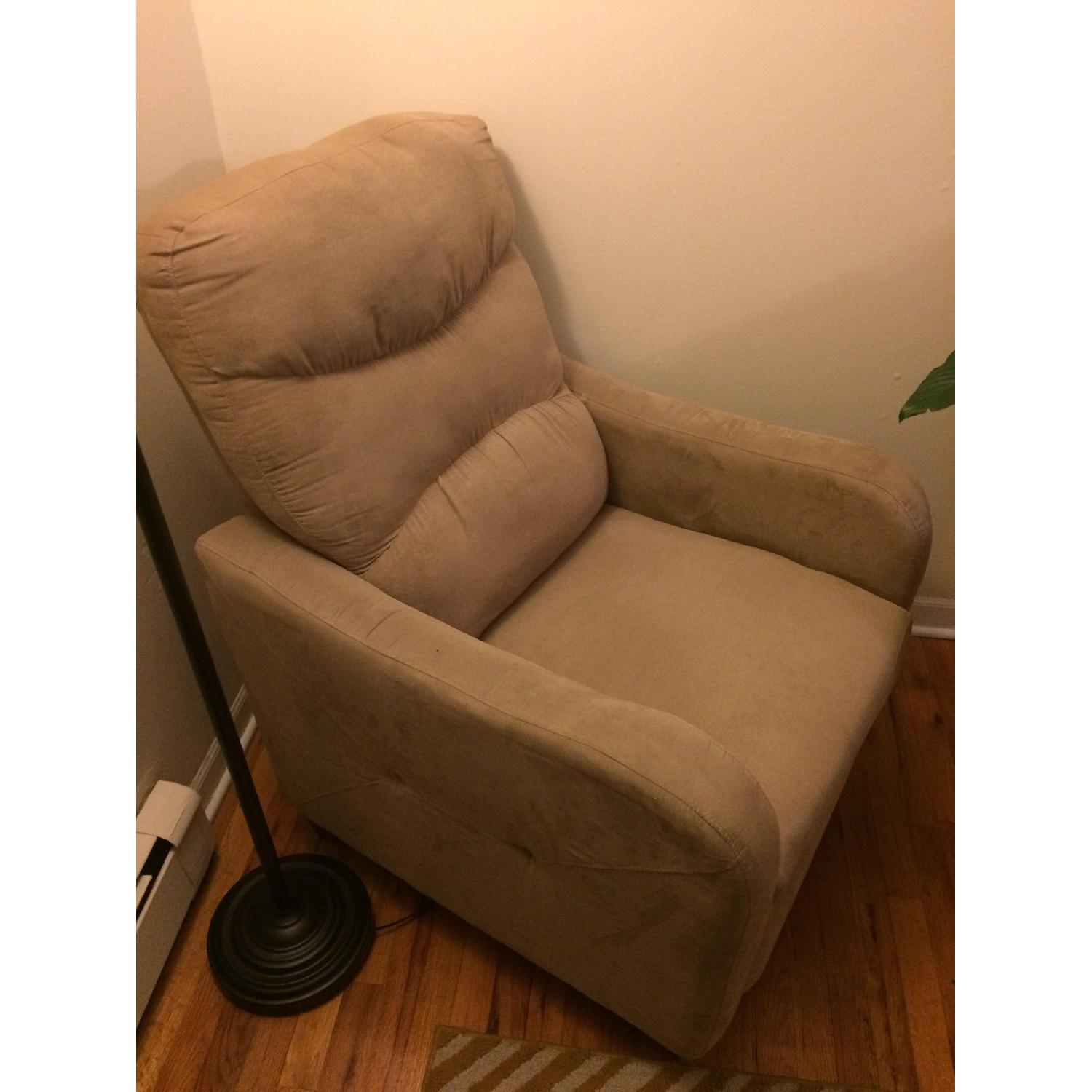 Jennifer Convertibles Beige Recliner Chair - image-1