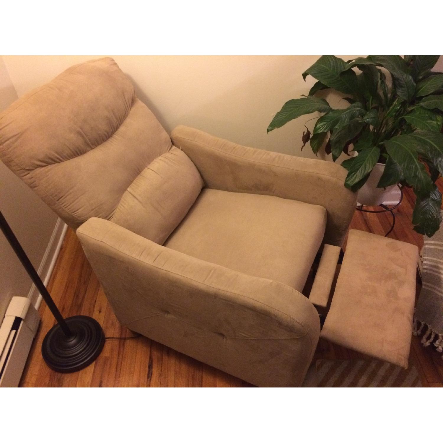 Jennifer Convertibles Beige Recliner Chair - image-3