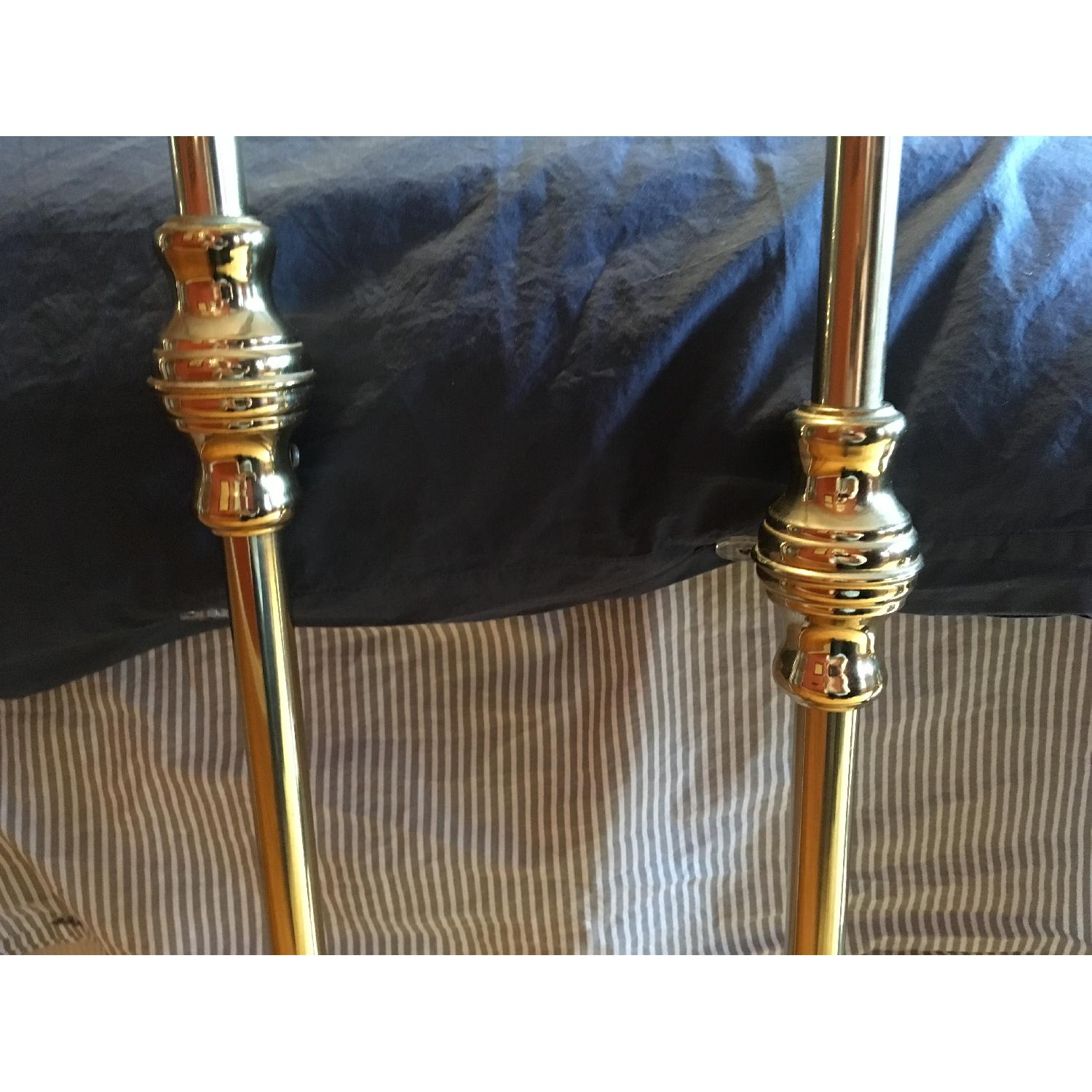 Vintage Brass Queen Headboard & Footboard - image-2