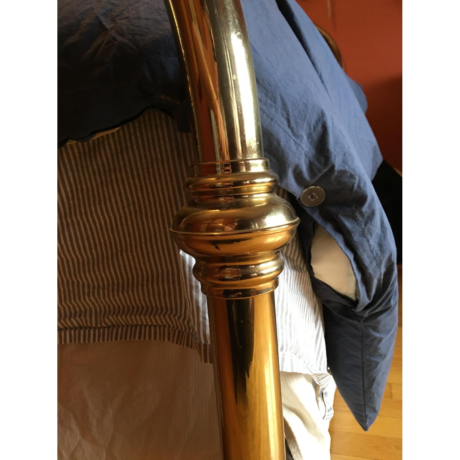 Vintage Brass Queen Headboard & Footboard - image-3