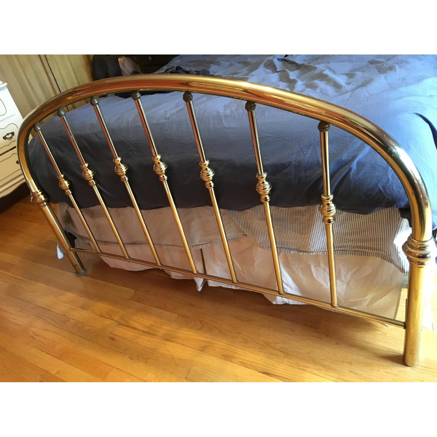 Vintage Brass Queen Headboard & Footboard - image-4