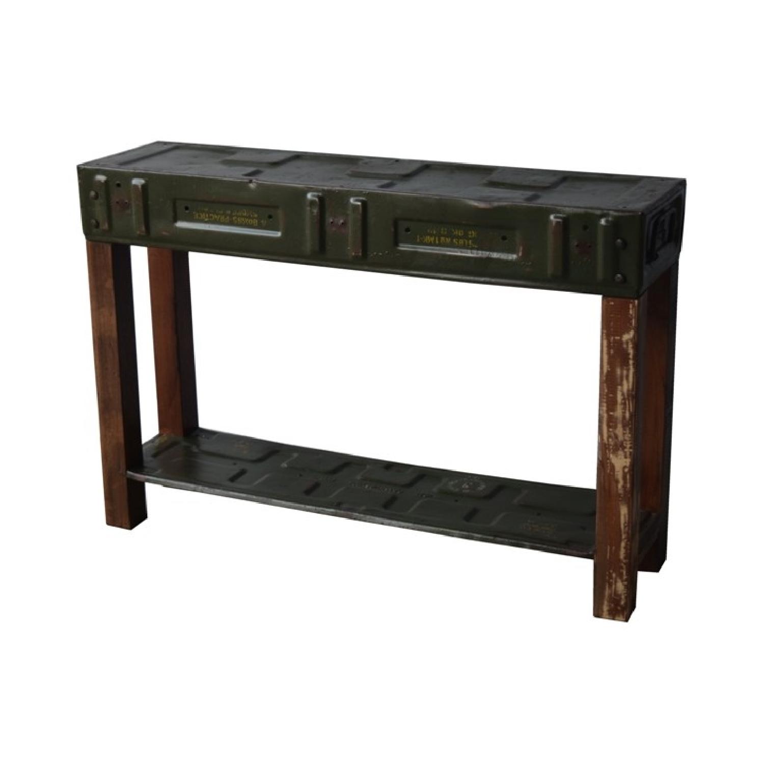 Designe Gallerie Wooden Military Console Table - AptDeco