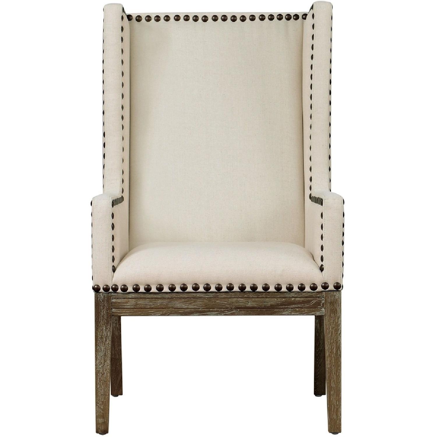 TOV Furniture Tribeca Beige Linen Chair - image-1