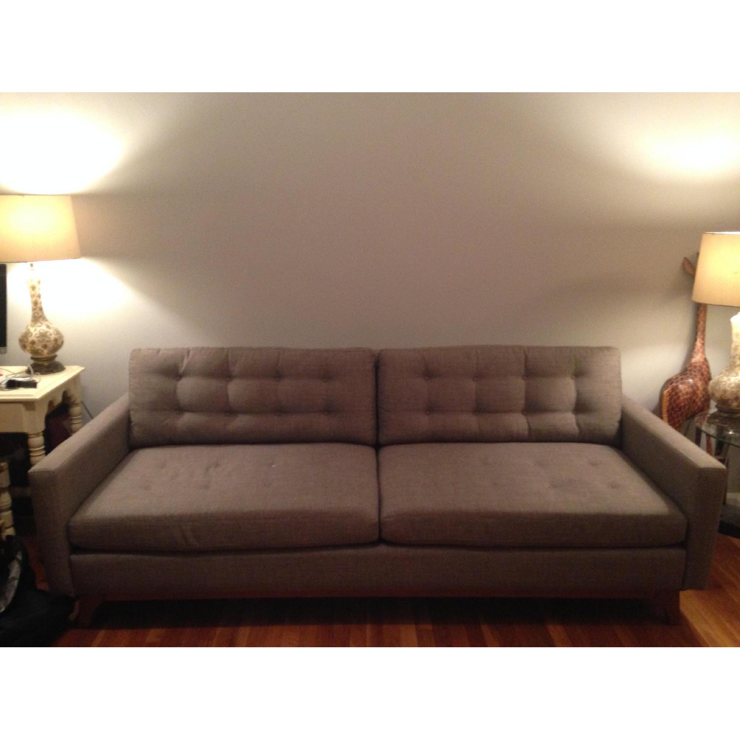 Macy's Karlie Mid-Century Grey Tufted Sofa - image-1