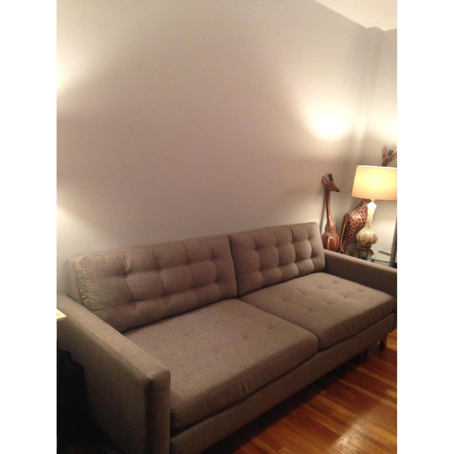 Macy's Karlie Mid-Century Grey Tufted Sofa - image-2