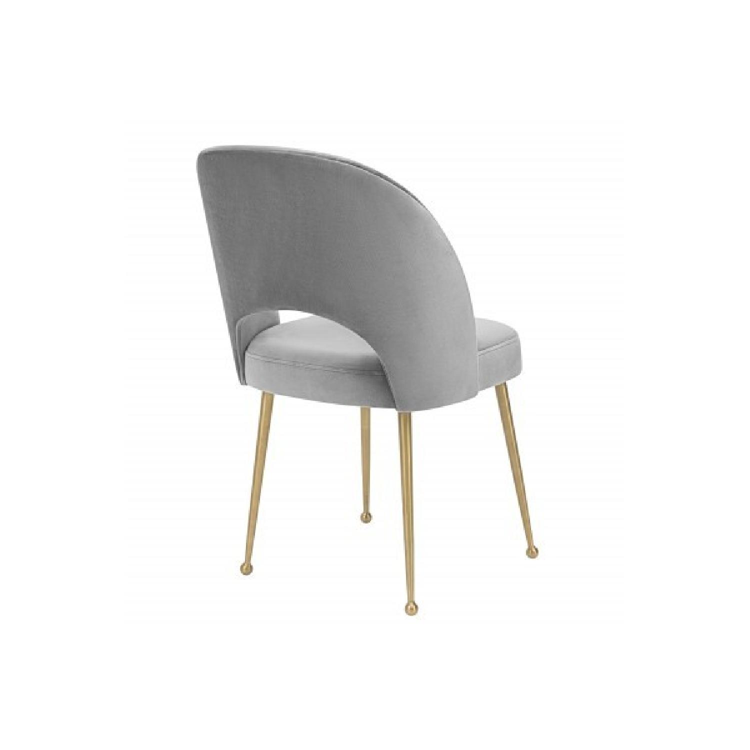 TOV Furniture Swell Light Grey Velvet Chair AptDeco