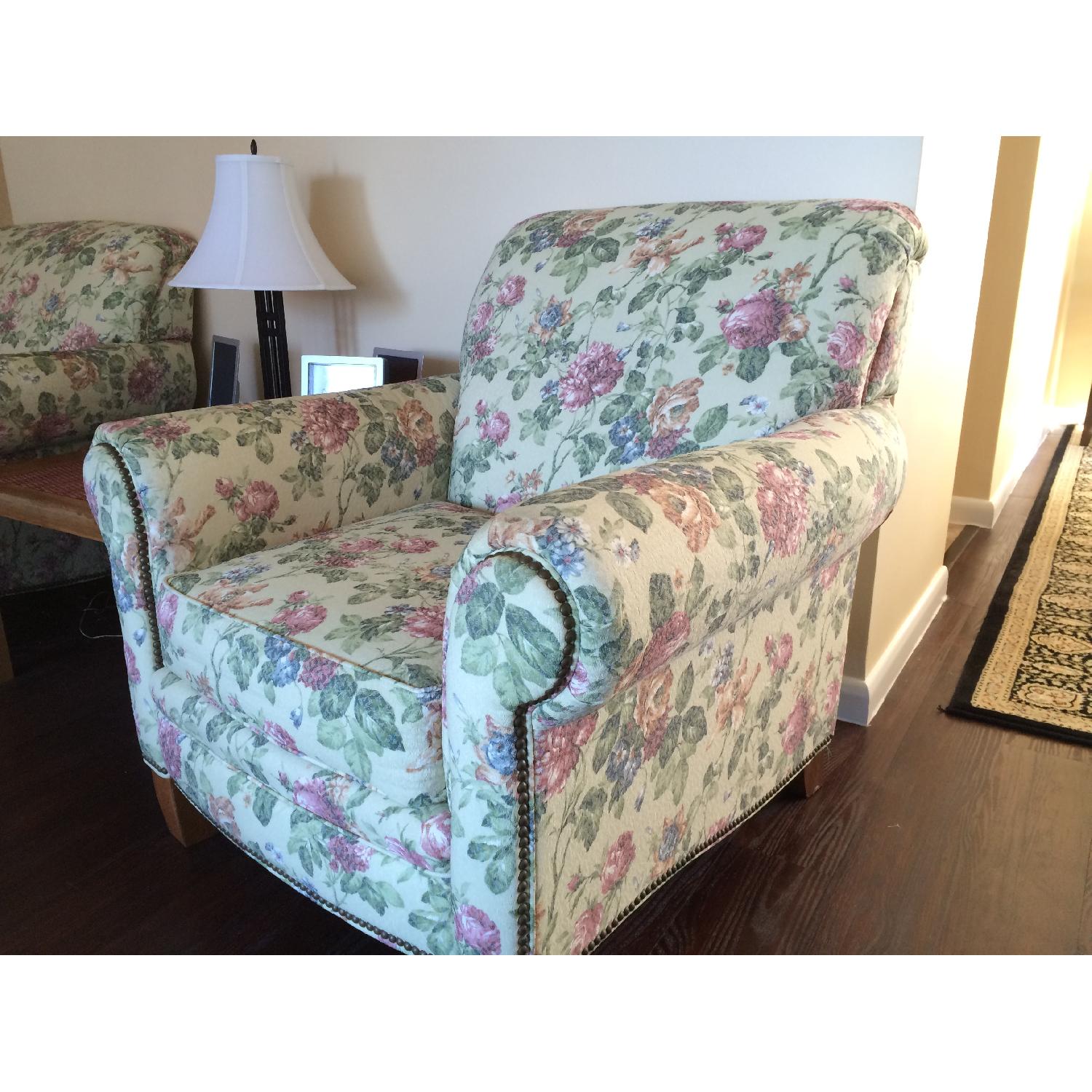 Broyhill Furniture Green Sofa & Ottoman + 2 Arm Chairs - image-6