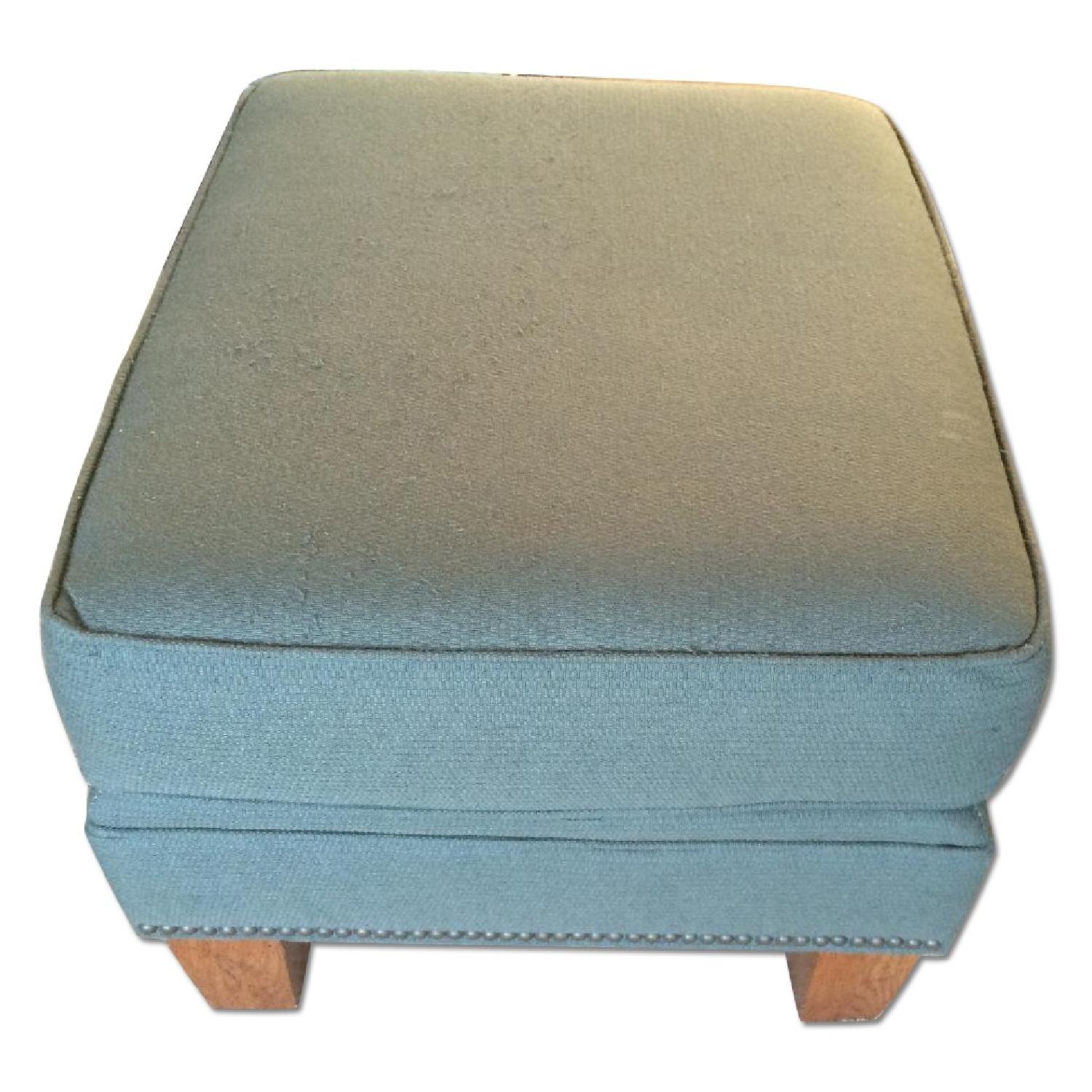 Broyhill Furniture Green Sofa & Ottoman + 2 Arm Chairs - image-9