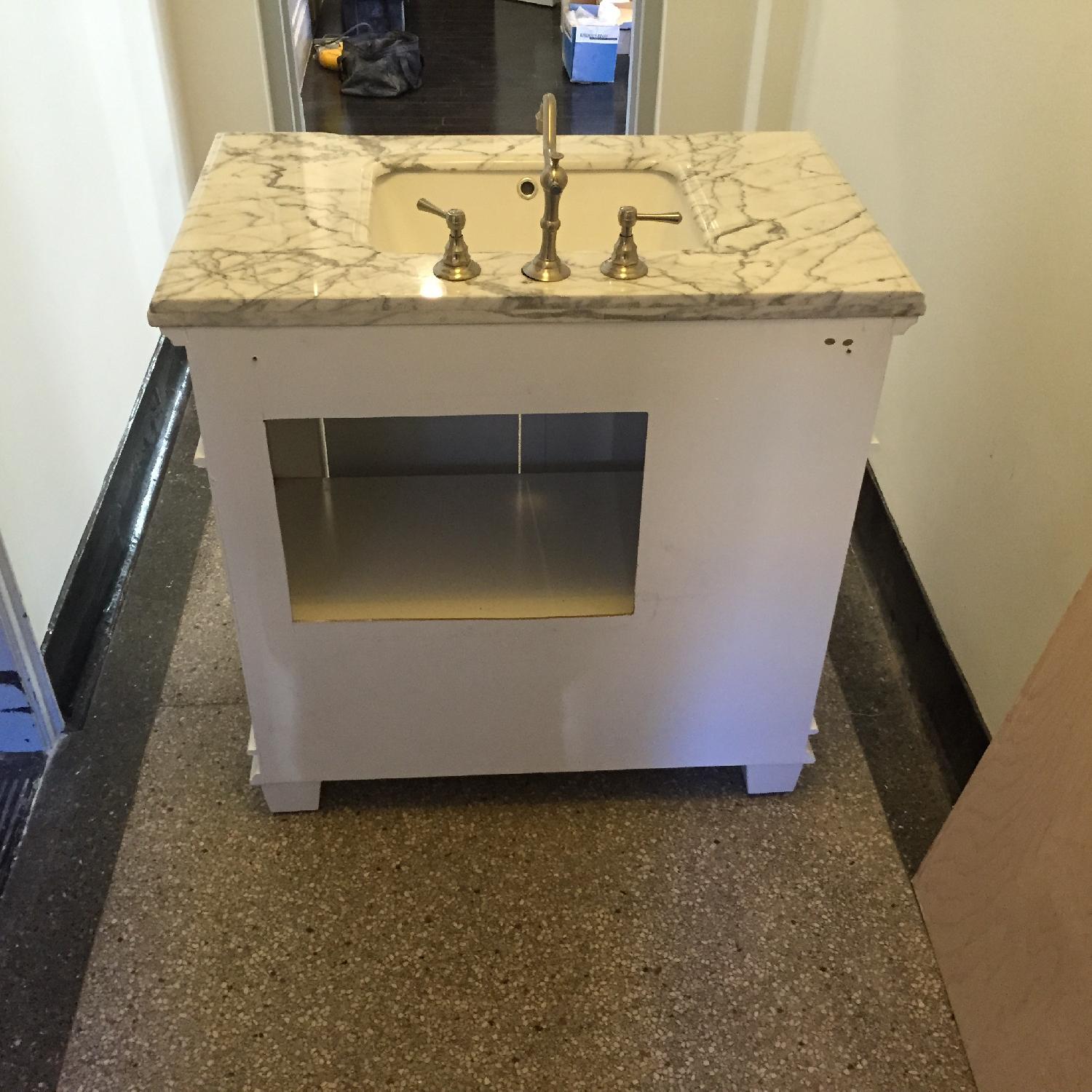 Kitchen Bath Collection Marble Top Bathroom Vanity - image-4