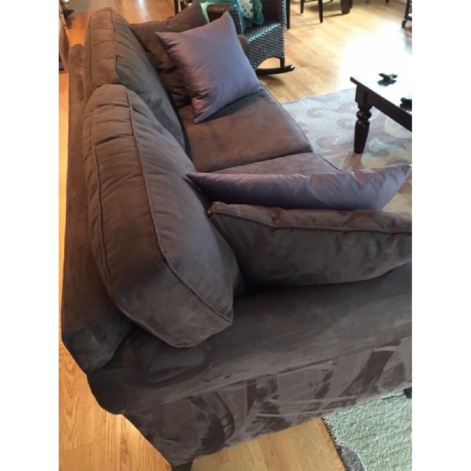 Rowe Brown Microfiber Sofa - image-2