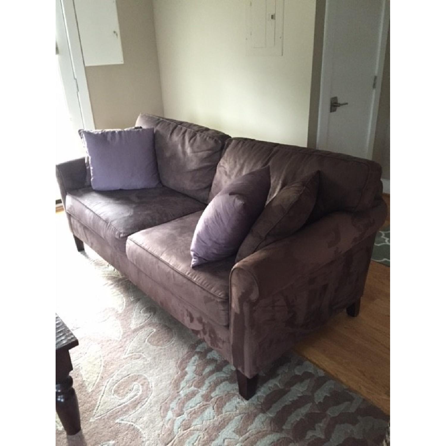 Rowe Brown Microfiber Sofa - image-3