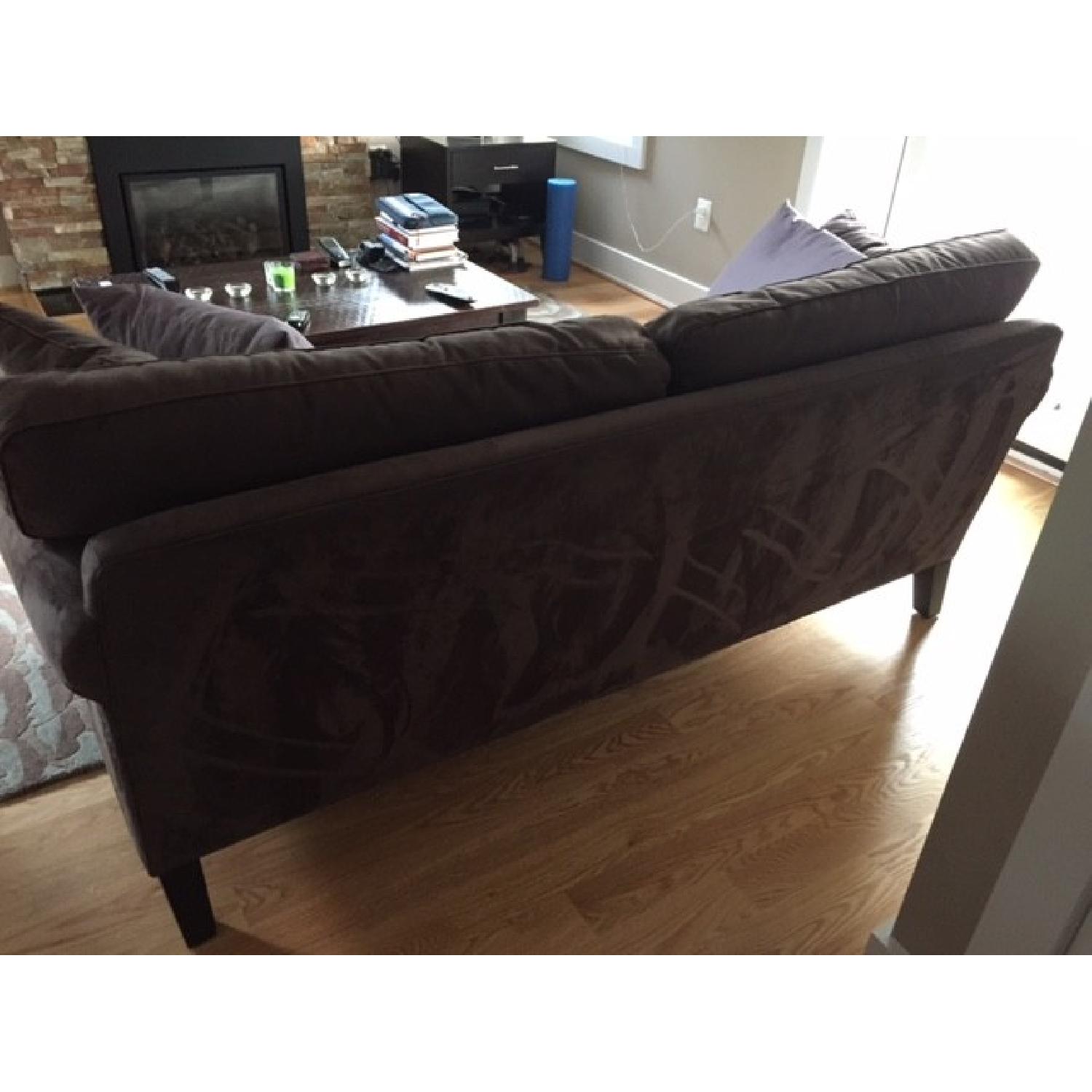 Rowe Brown Microfiber Sofa - image-4