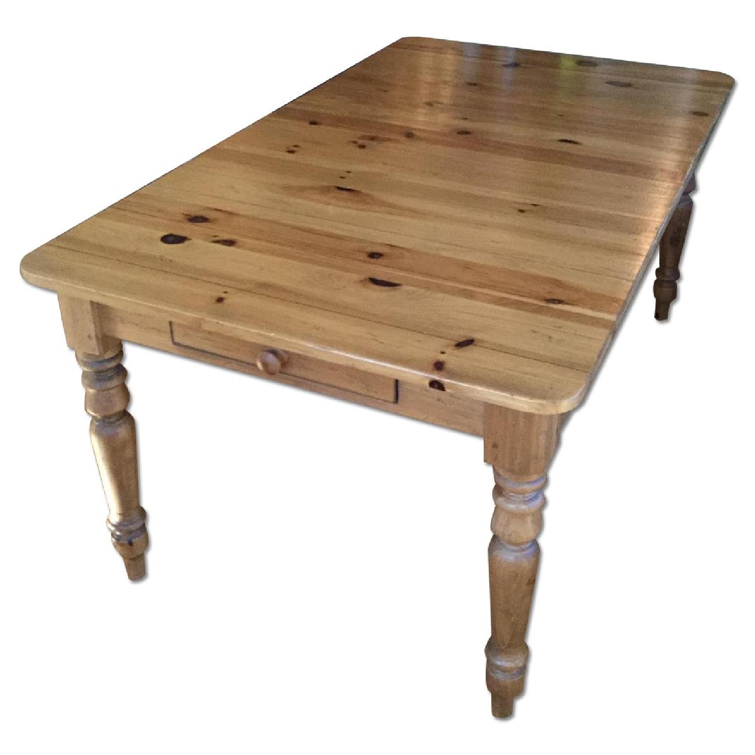 Ethan Allen Pine Country Extension Dining Table - image-0