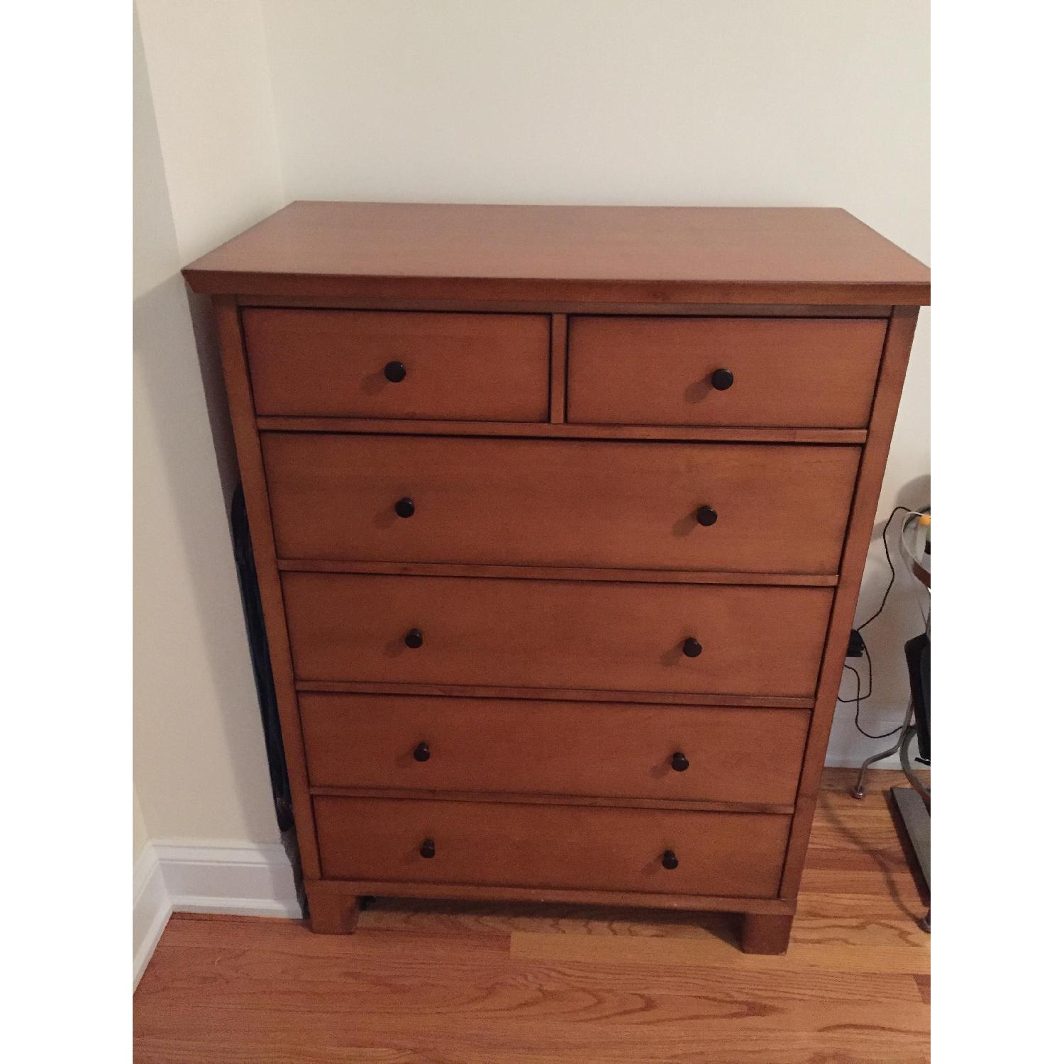 Pottery Barn Valencia Tall Dresser + Night Table in Honey Stain - image-1
