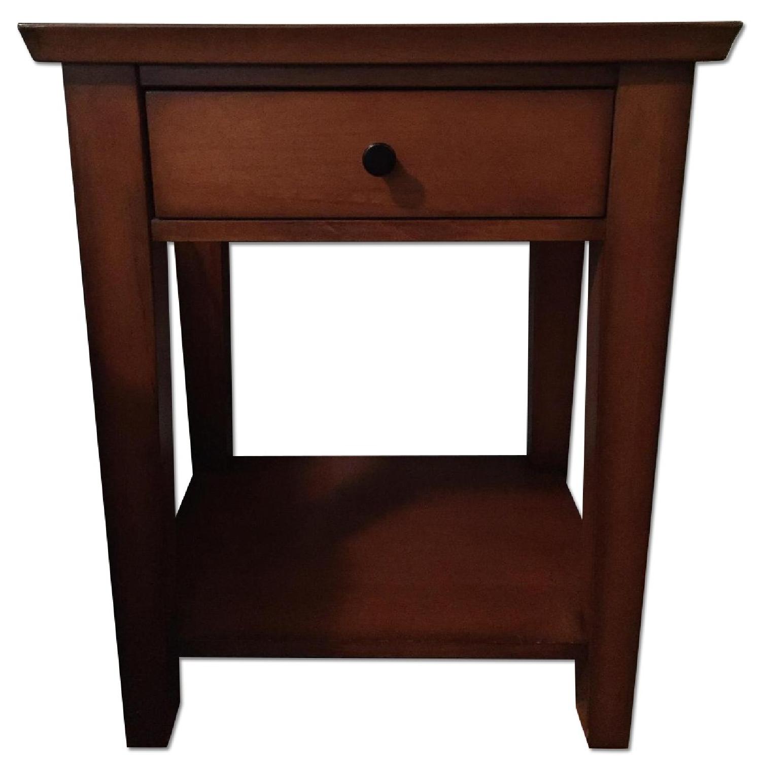 Pottery Barn Valencia Tall Dresser + Night Table in Honey Stain - image-5