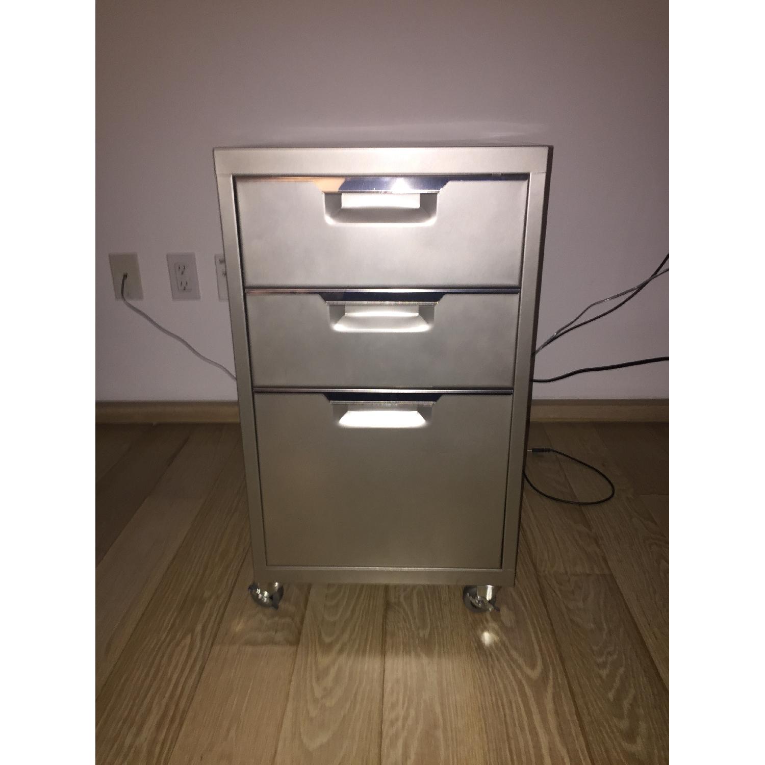 CB2 Metallic Grey Filing AptDeco