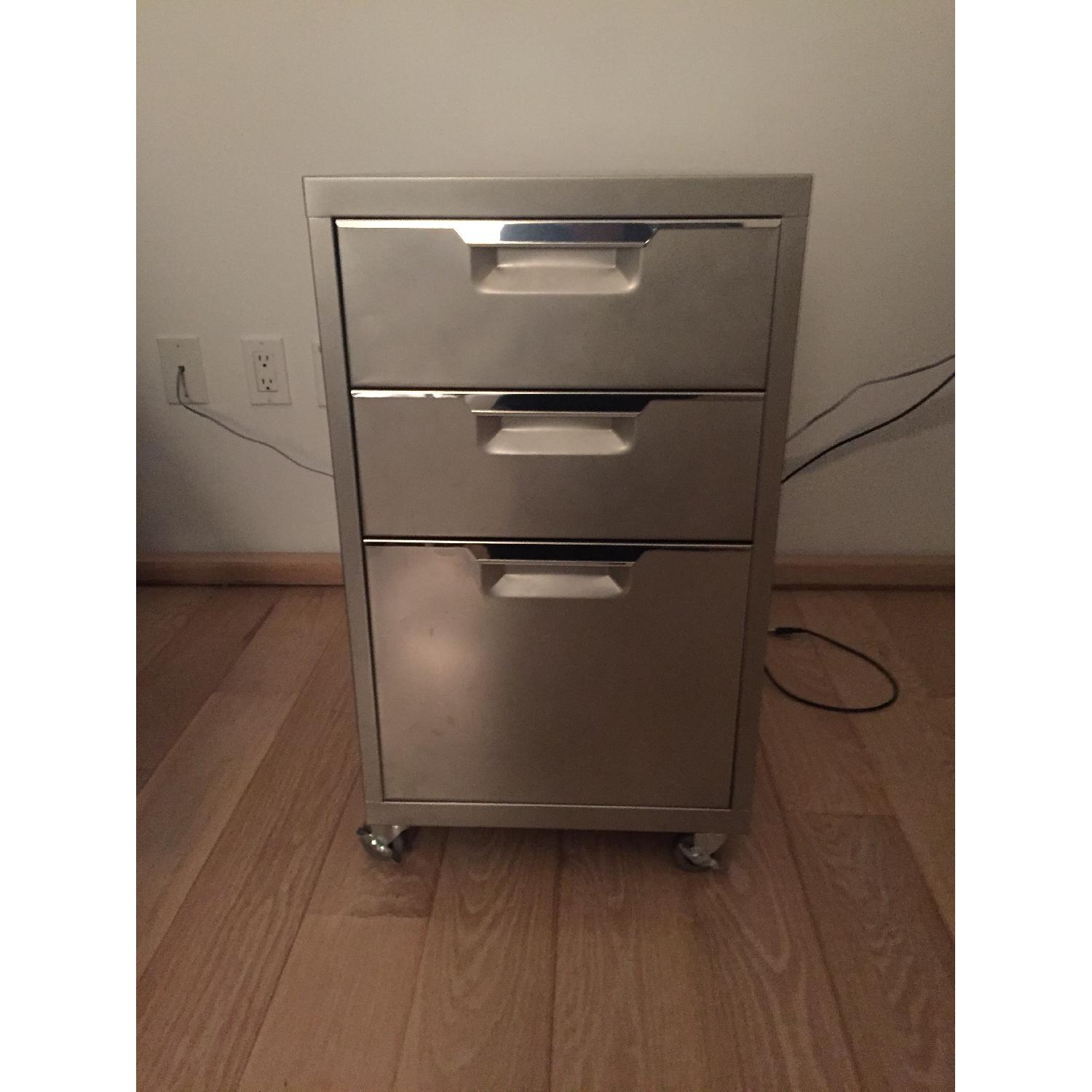 CB2 Metallic Grey Filing AptDeco