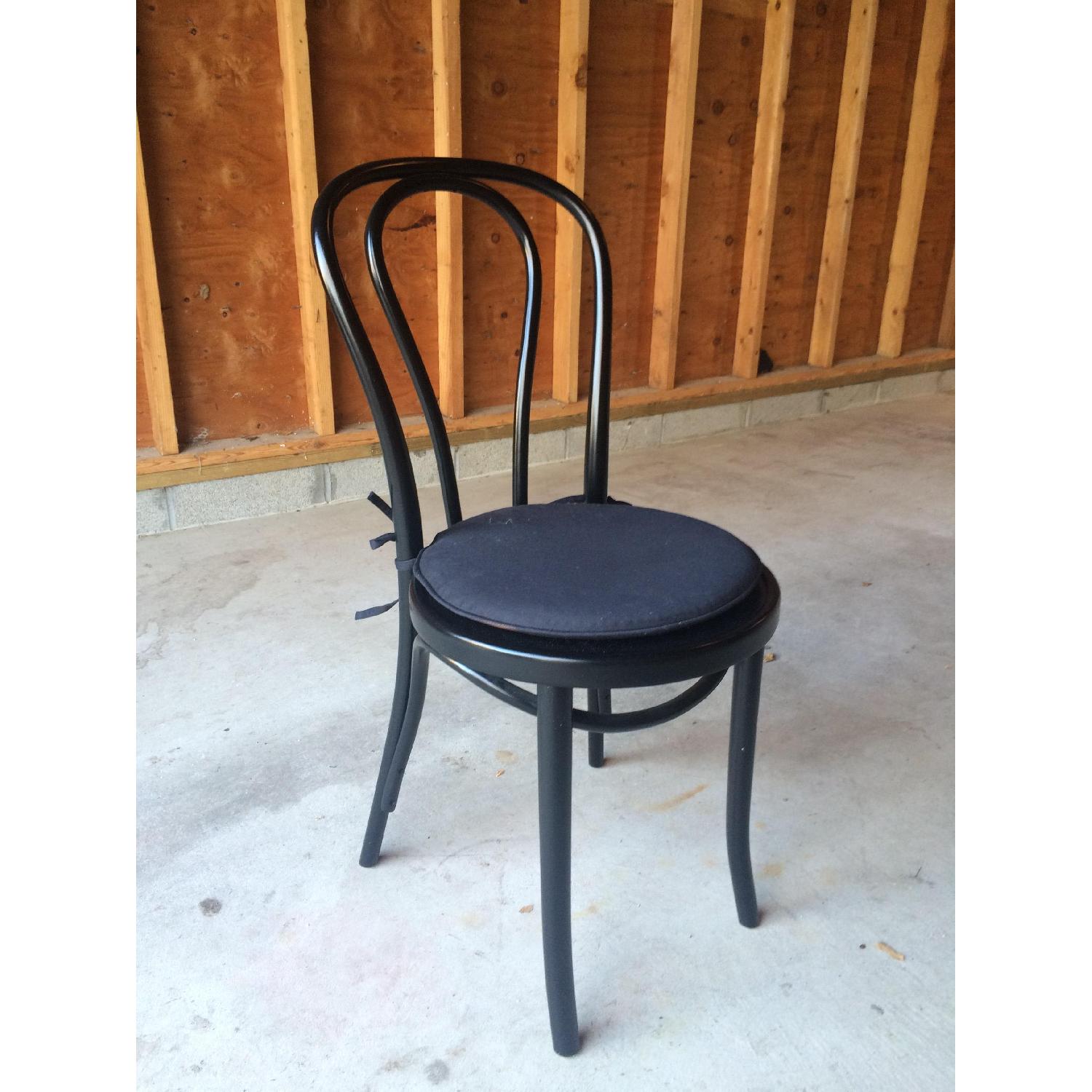 Crate & Barrel French Kitchen Marble Round Bistro Table w/ 2 Chairs - image-8