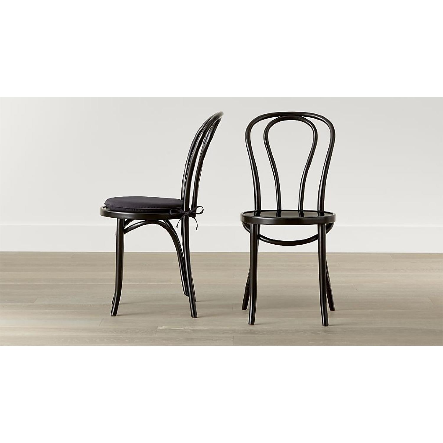 Crate & Barrel French Kitchen Marble Round Bistro Table w/ 2 Chairs - image-10