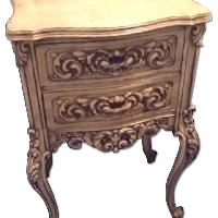 ABC Carpet & Home Antique Hand Carved French End Tables - Pair