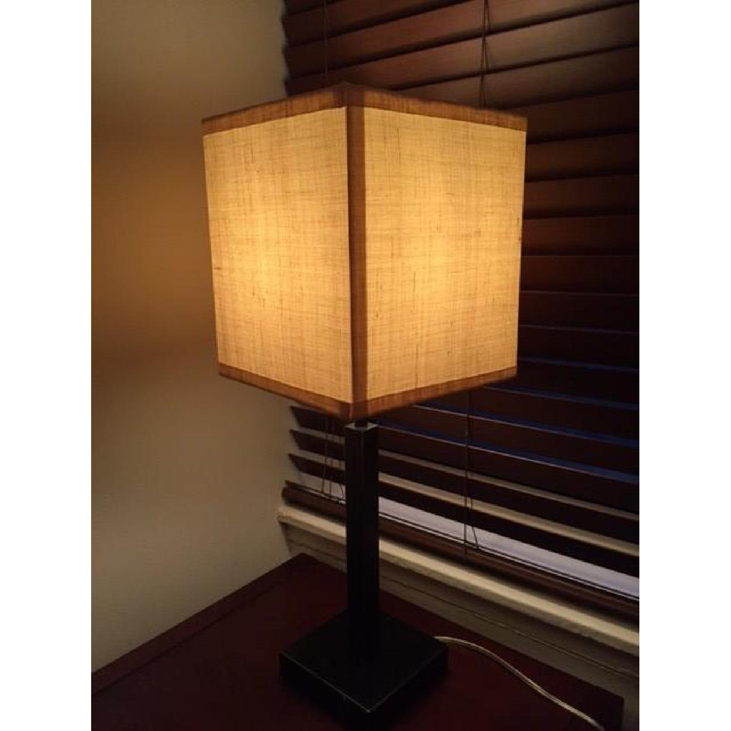 Crate & Barrel Bedside Table Lamps - Pair - image-1