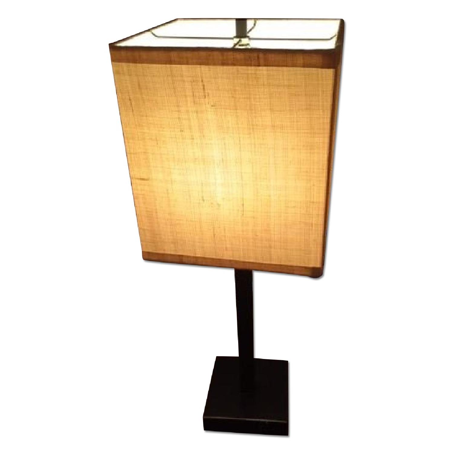 Crate & Barrel Bedside Table Lamps Pair AptDeco