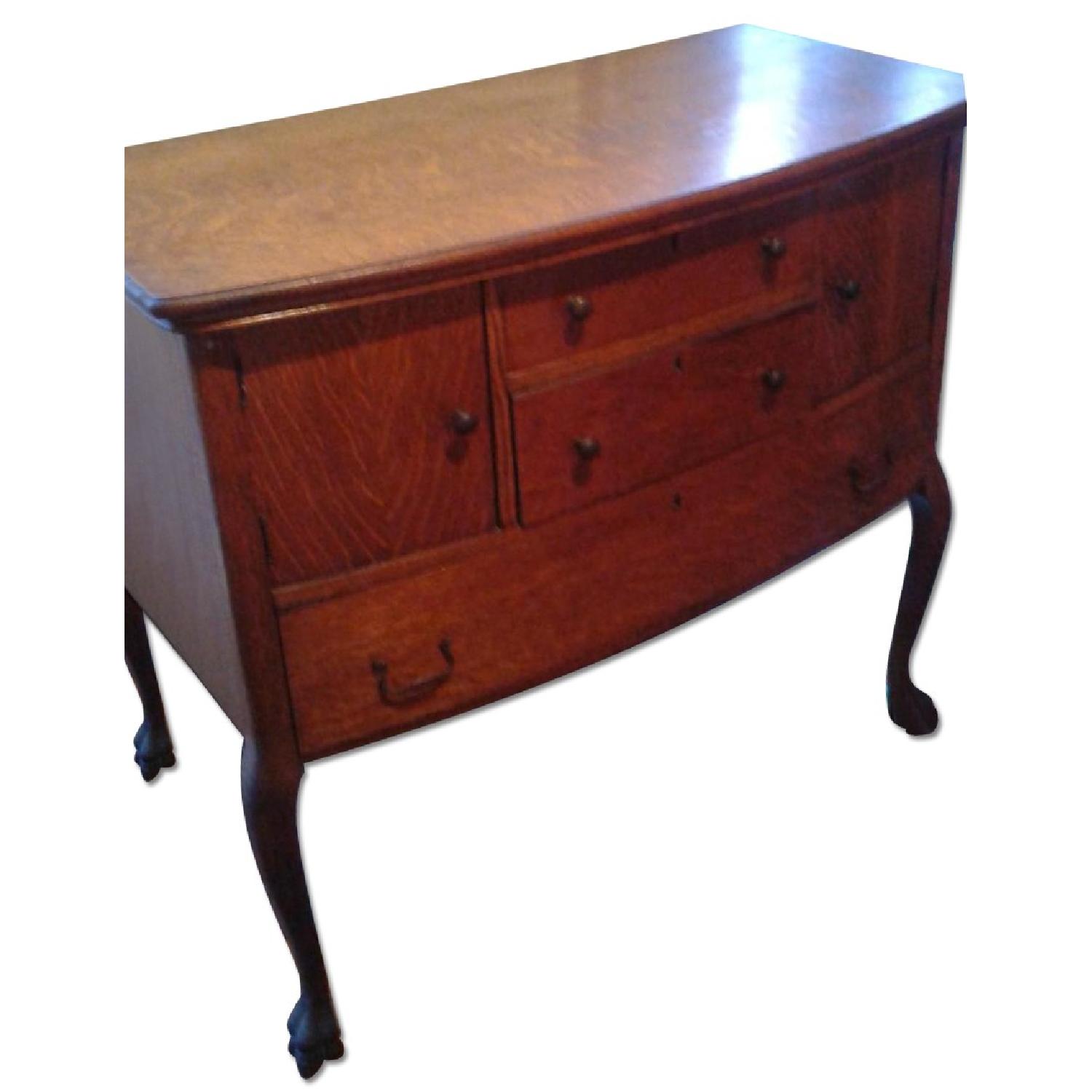 Vintage Oak Hutch AptDeco