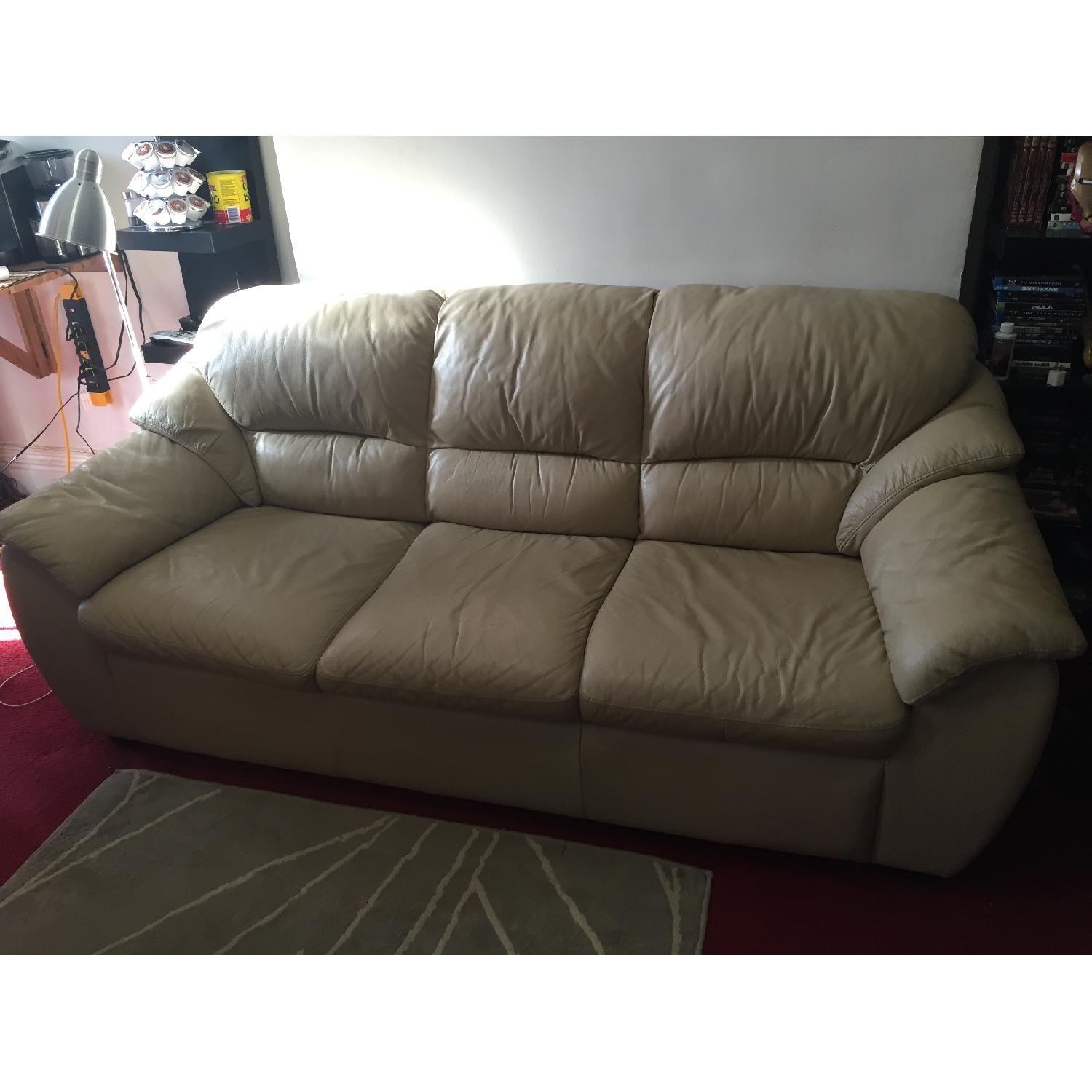 Sealy Leather Sofa - image-3