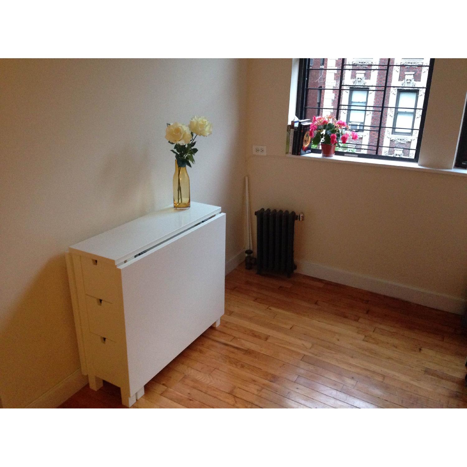 Ikea Gorden Gateleg Table in White - image-3