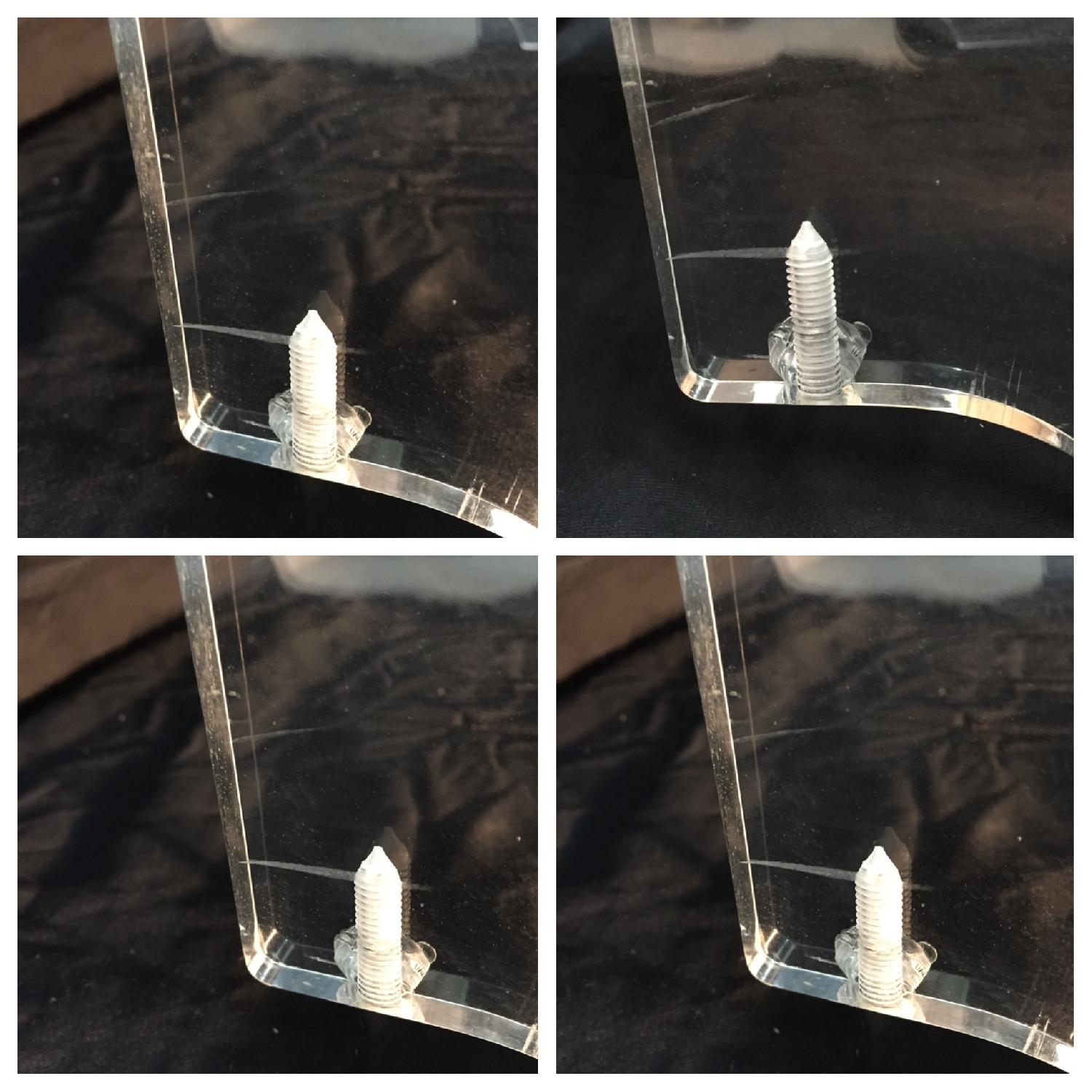 Hill Manufacturing Co. Mid-Century Modern Lucite Tub Chairs w/ Vinyl Upholstery - Pair - image-8